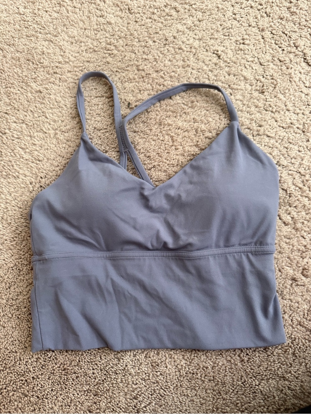 Amazon Women's Longline Sports Bralette - Dusty Blue Gray